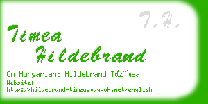 timea hildebrand business card